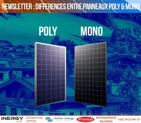 DIFFÉRENCES ENTRE PANNEAUX POLY ET MONO